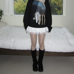 スエードティアードミニスカートパンツ WHITE