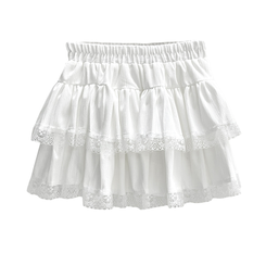 スエードティアードミニスカートパンツ