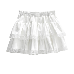 スエードティアードミニスカートパンツ