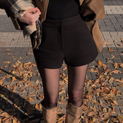 厚手ウールウィンターショートパンツ BLACK