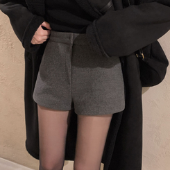 厚手ウールウィンターショートパンツ CHARCOAL