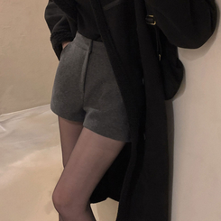 厚手ウールウィンターショートパンツ CHARCOAL