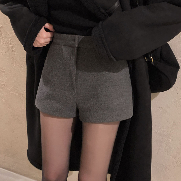 厚手ウールウィンターショートパンツ CHARCOAL