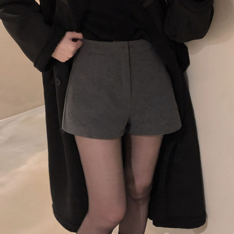 厚手ウールウィンターショートパンツ CHARCOAL