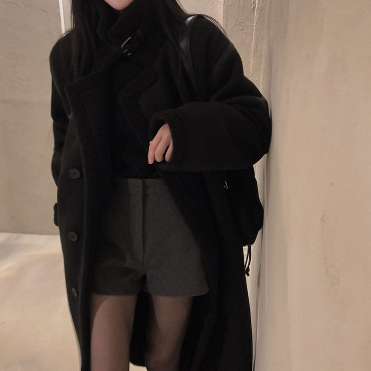 厚手ウールウィンターショートパンツ CHARCOAL