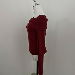 ふんわりオフスクエア長袖Tシャツ