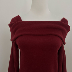 ふんわりオフスクエア長袖Tシャツ