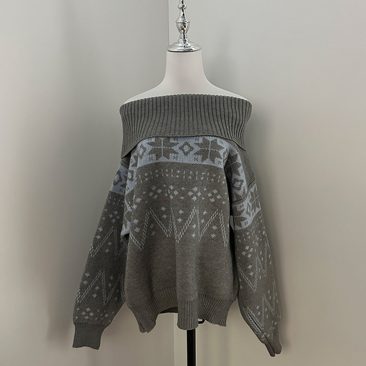 スノーノルディックバルーンオフニット