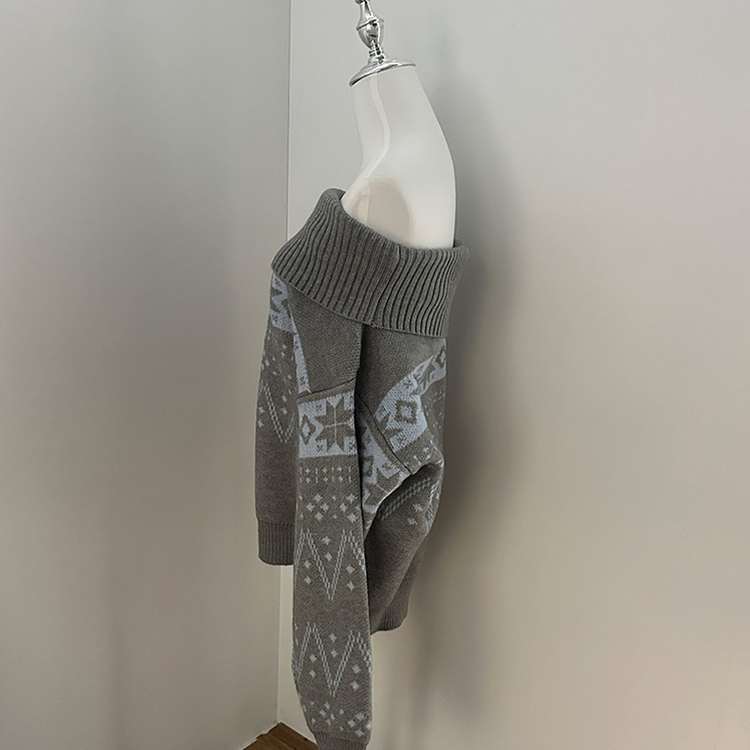 スノーノルディックバルーンオフニット