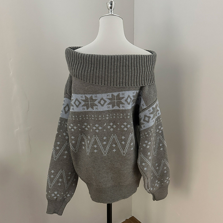 スノーノルディックバルーンオフニット