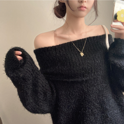 オフルーズフィットアンゴラニット BLACK