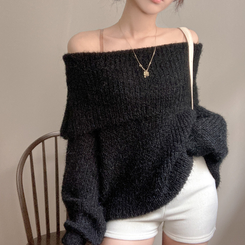 オフルーズフィットアンゴラニット BLACK