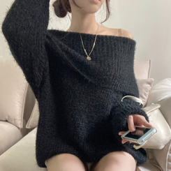 オフルーズフィットアンゴラニット BLACK