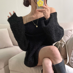 オフルーズフィットアンゴラニット BLACK