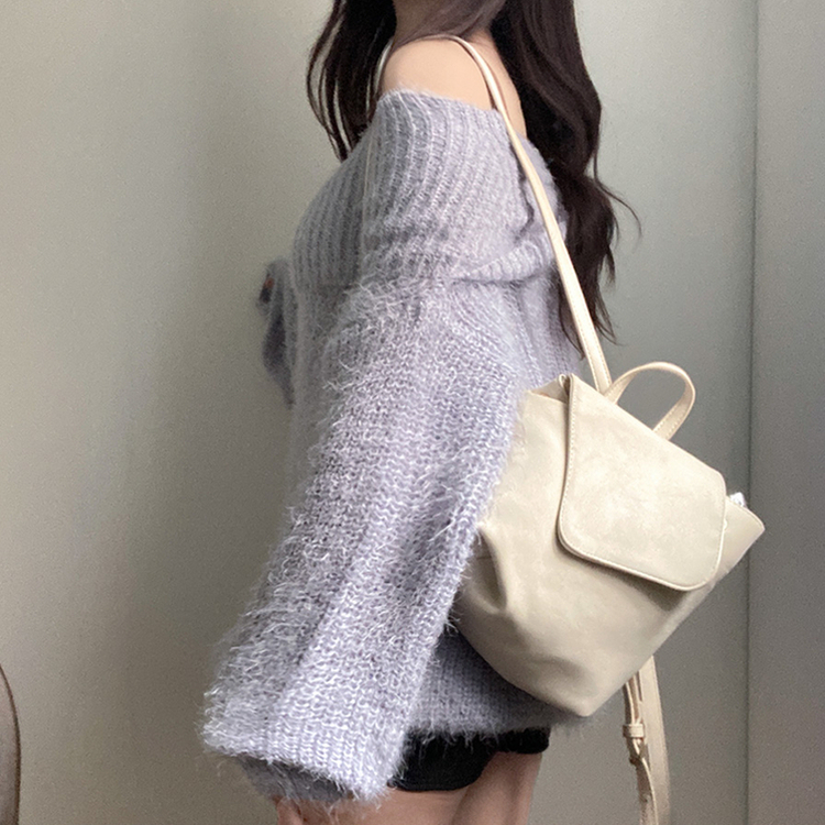 オフルーズフィットアンゴラニット SKY BLUE