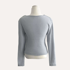 이사벨 기모 셔링 드레이프 긴팔티셔츠