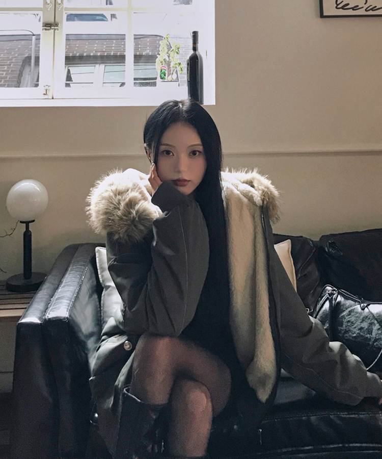 【ファー着脱可能】ビッグフードジップアップミリタリージャンパー KHAKI