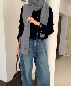 ソフトリブマフラー  GREY