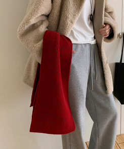 ソフトリブマフラー  RED