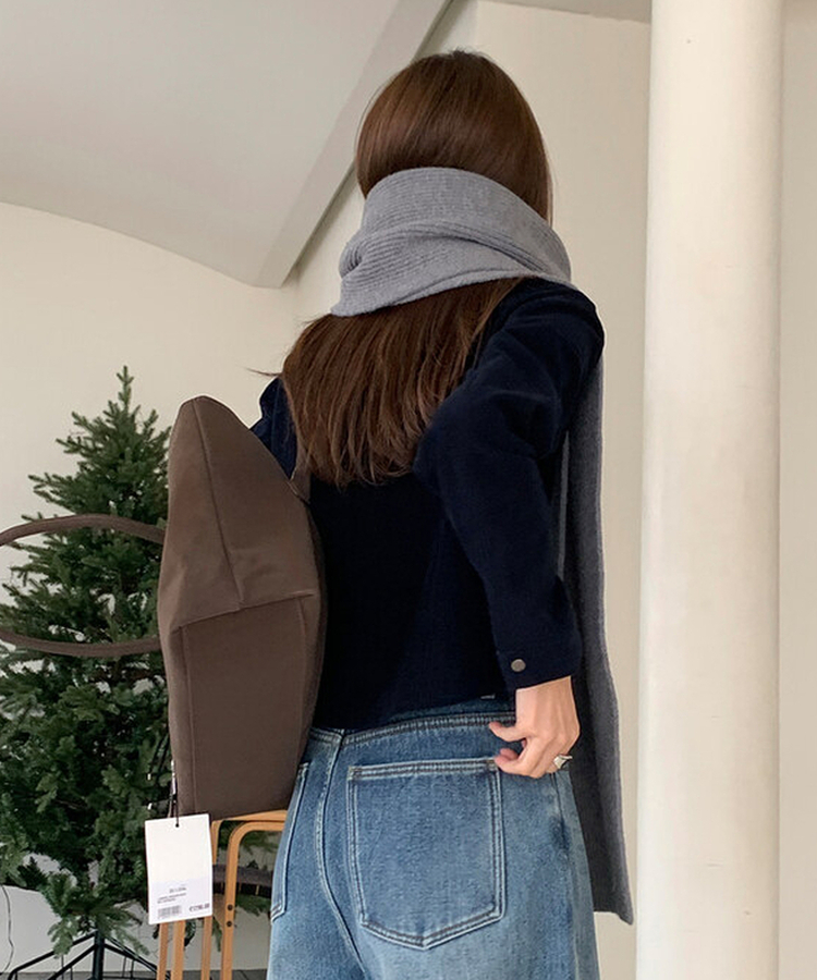 ソフトリブマフラー  GREY