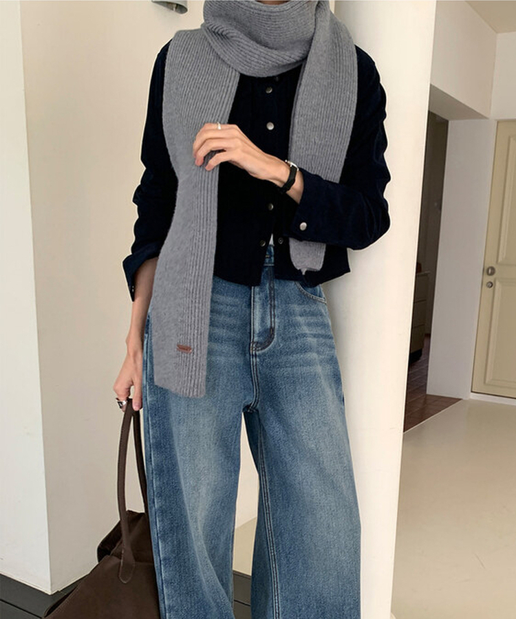 ソフトリブマフラー  GREY