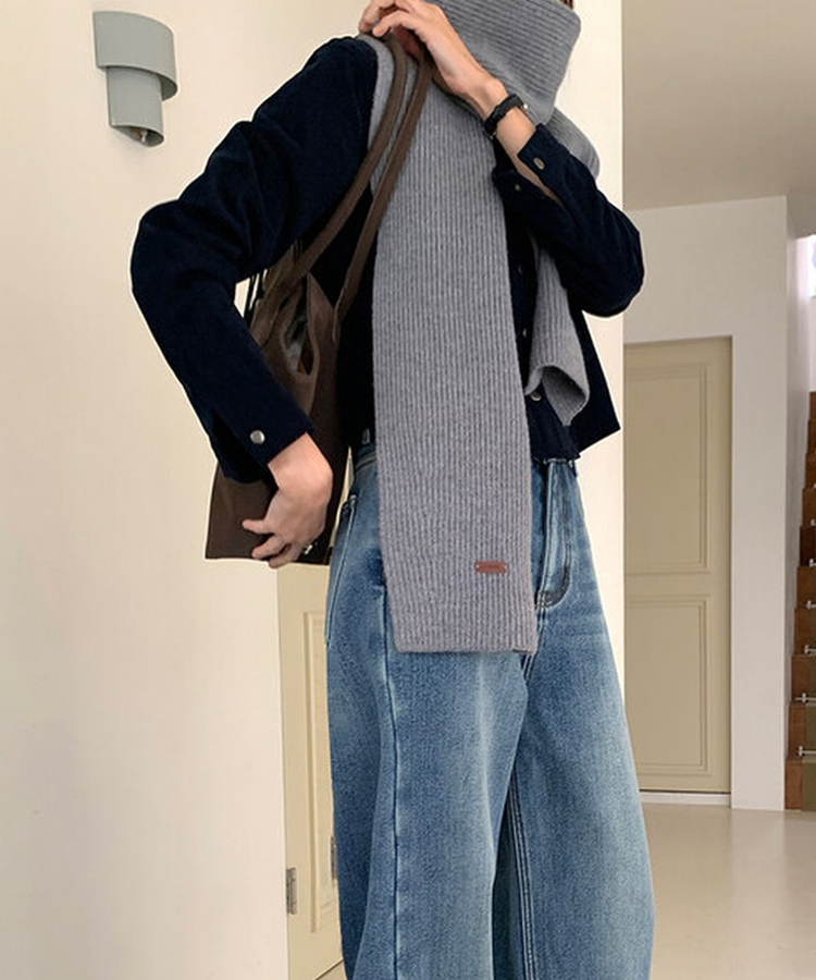 ソフトリブマフラー  GREY