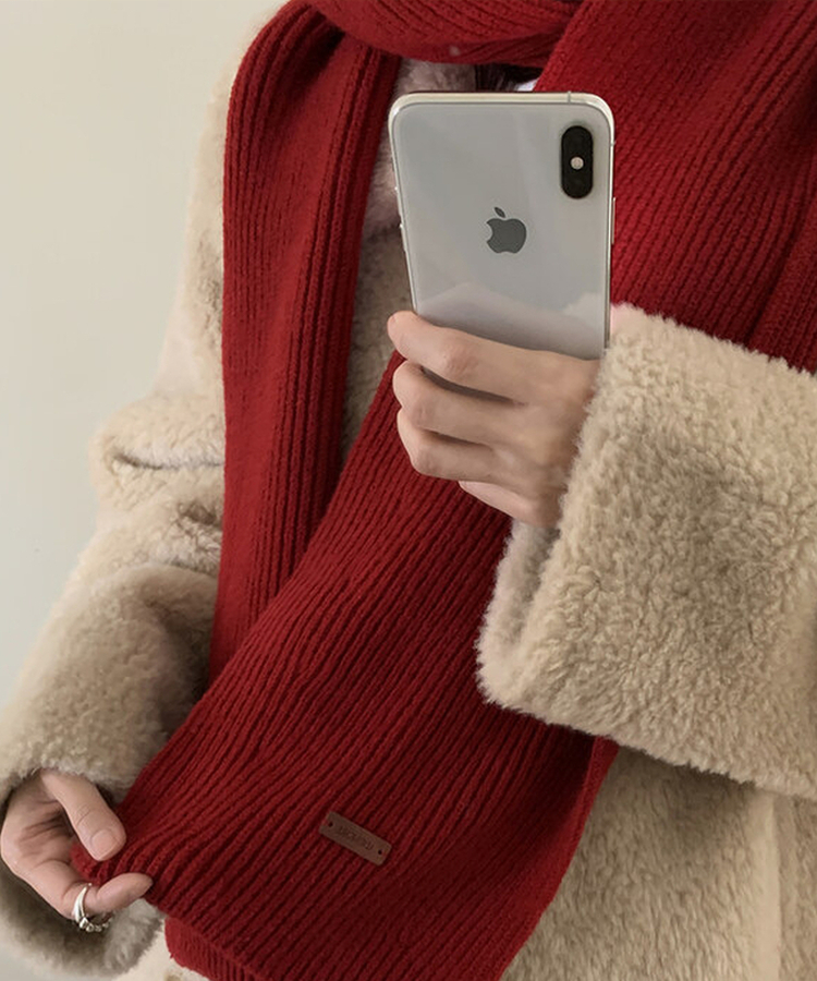 ソフトリブマフラー  RED