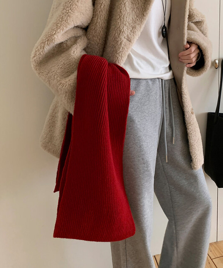 ソフトリブマフラー  RED