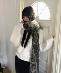 レオパードマフラー BEIGE