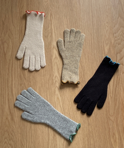 ニットフィンガーホール手袋