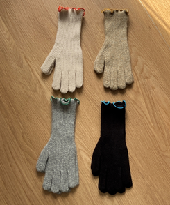 ニットフィンガーホール手袋