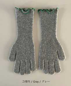 ニットフィンガーホール手袋