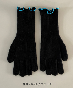 ニットフィンガーホール手袋