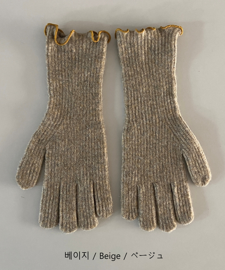 ニットフィンガーホール手袋