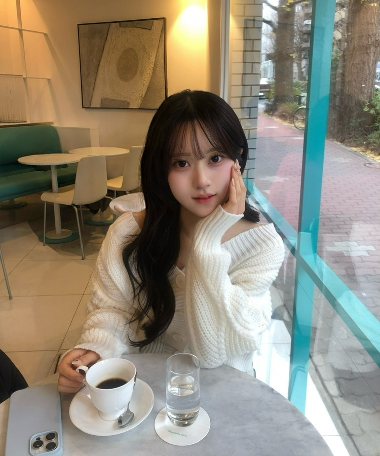 물결 오버 가디건 아이보리