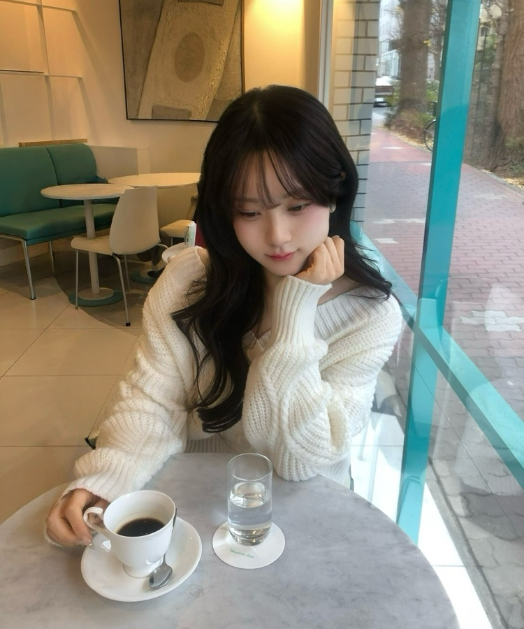 물결 오버 가디건 아이보리