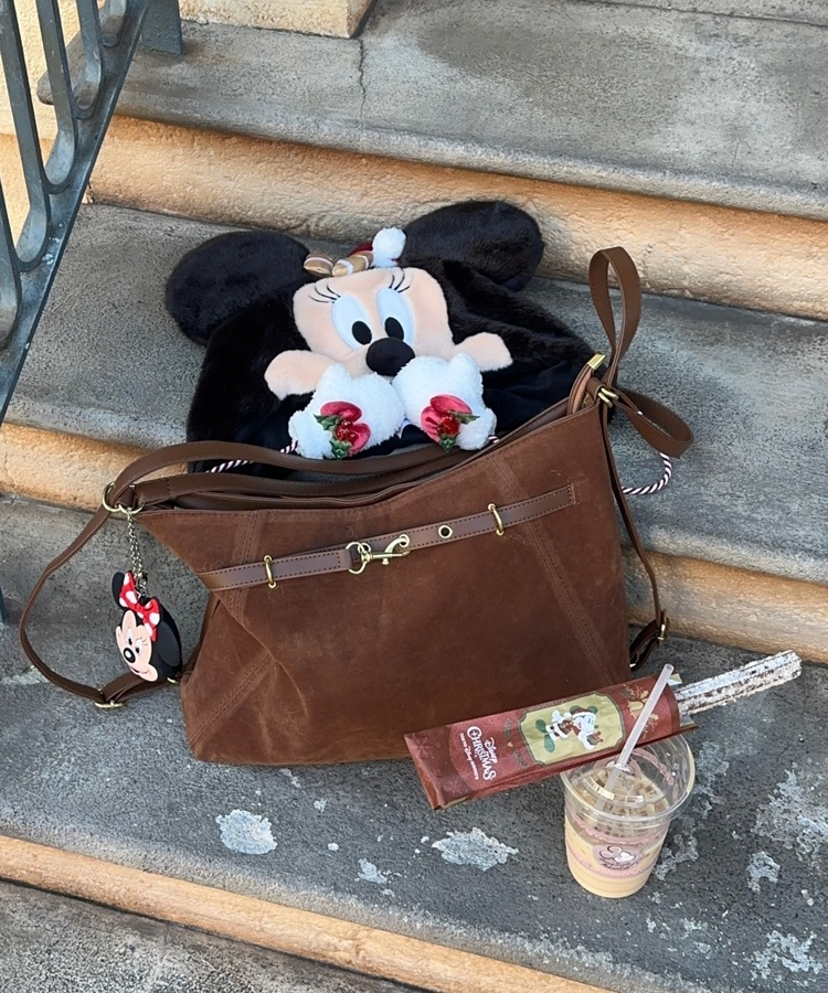 스웨이드 데일리 숄더 크로스백 브라운