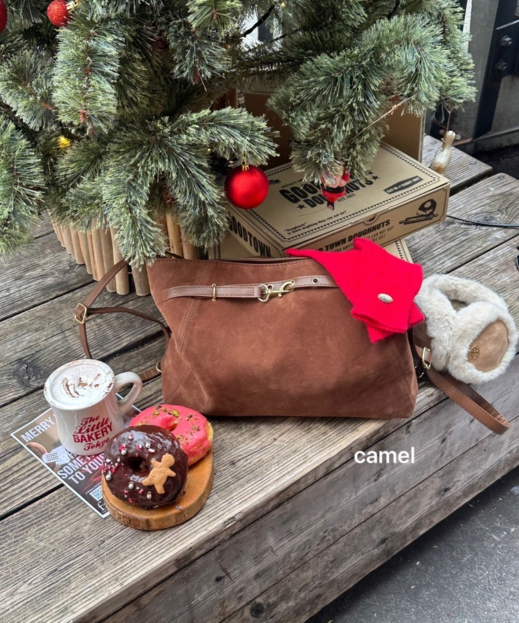 スエードデイリーショルダークロスバッグ｜バッグ｜韓国ファッション