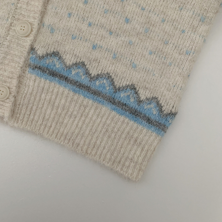 눈꽃 라운드넥 루즈핏 겨울 니트