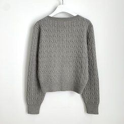 기본가디건 꽈배기 케이블 라운드 세미크롭 겨울 봄 간절기 니트가디건