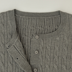 기본가디건 꽈배기 케이블 라운드 세미크롭 겨울 봄 간절기 니트가디건