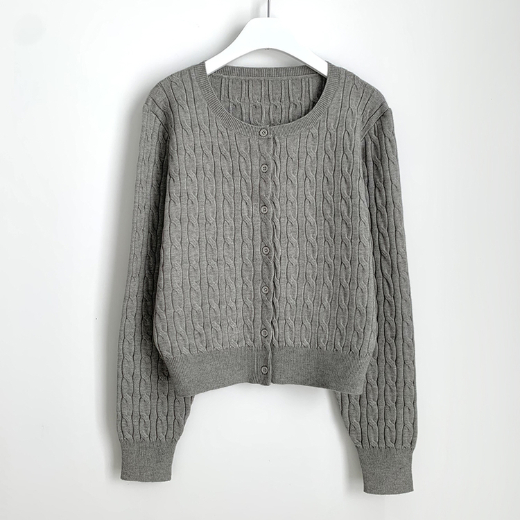 기본가디건 꽈배기 케이블 라운드 세미크롭 겨울 봄 간절기 니트가디건