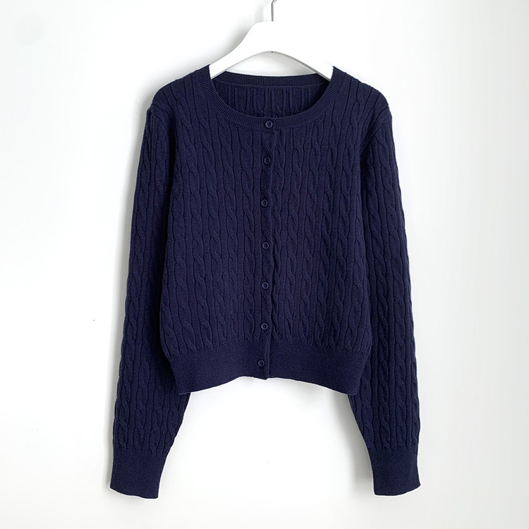 기본가디건 꽈배기 케이블 라운드 세미크롭 겨울 봄 간절기 니트가디건