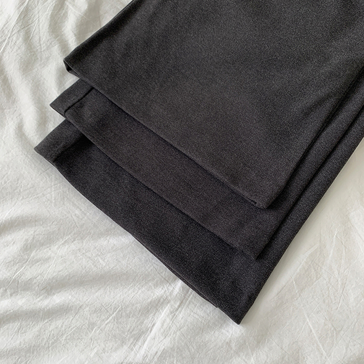 【丈別】【起毛】ツーピンタックボタンワイドスラックスパンツ