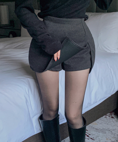 サイドスリットミニスカートパンツ GREY