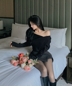 サイドスリットミニスカートパンツ GREY