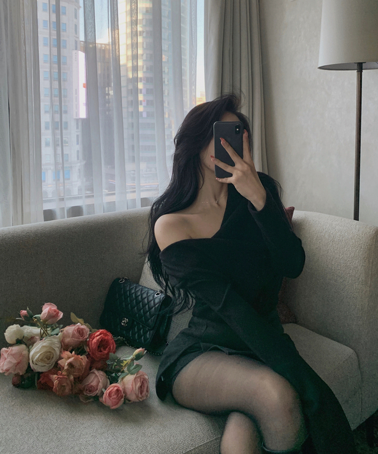 サイドスリットミニスカートパンツ GREY