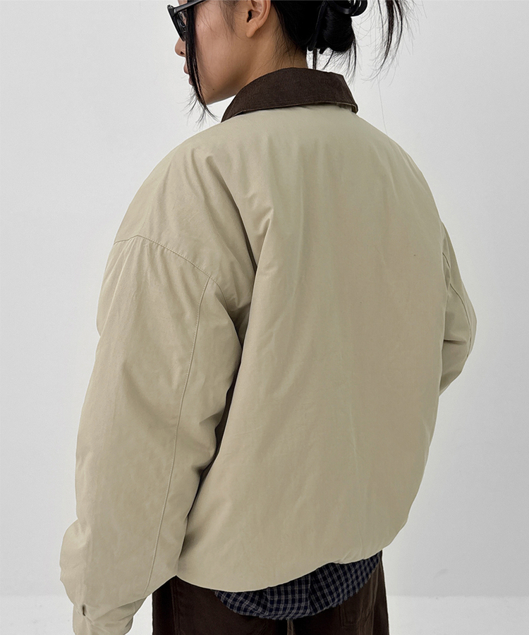 バイカラーワークダウンジャンパー｜ダウン｜韓国ファッション通販 SONA