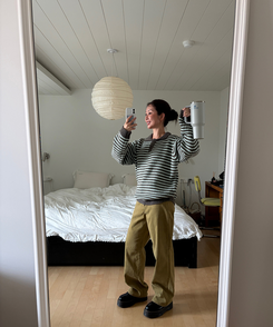 ルーズフィットコーデュロイパンツ OLIVE