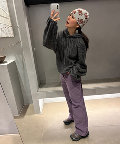 ルーズフィットコーデュロイパンツ PURPLE